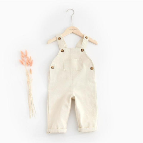 salopette en jean beige pour bébé