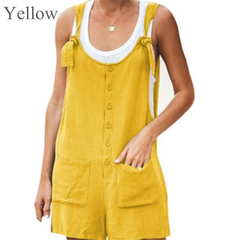 salopette short grossesse jaune