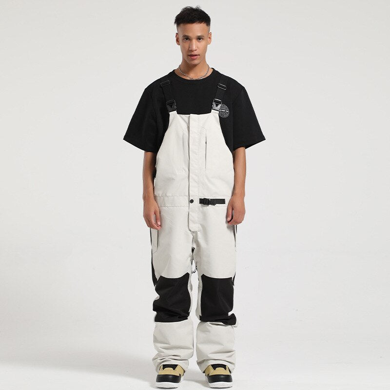 pantalon de ski salopette blanc