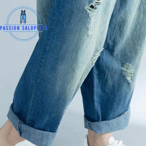 pantalon de salopette large en jean