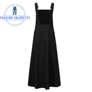 robe salopette noir pour femme