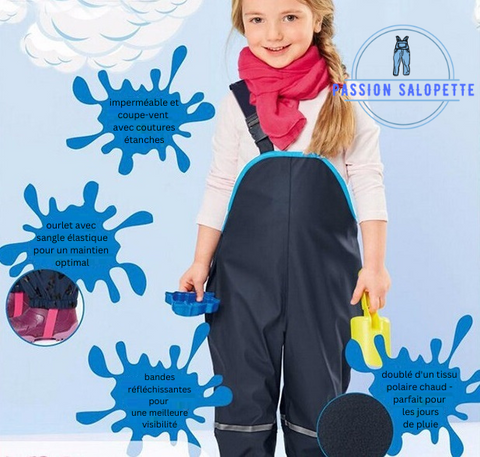 salopette imperméable enfant fille